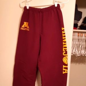 Jerzees Minnesota Golden Gophiers Volleyball Sweatpants Adult Small